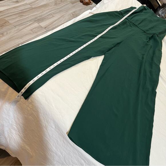 Gal Meets Glam Alina Jumpsuit Hunter Green Lace Back Detail size 16 - Picture 10 of 13